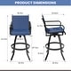 preview thumbnail 32 of 39, Outdoor Indoor Aluminum Swivel Patio Bar Stools Dining Chairs with Sunbrella Fabric