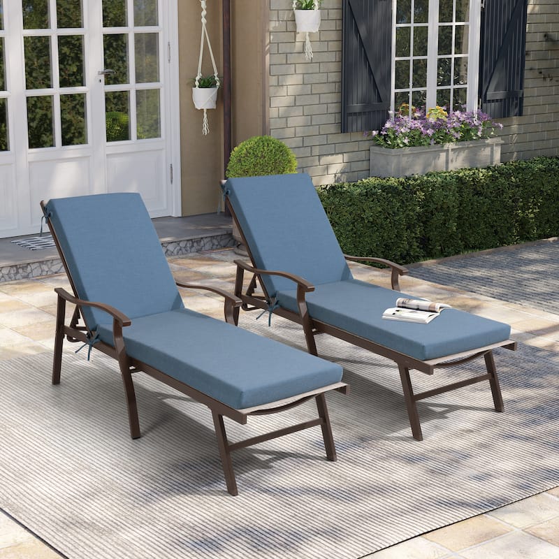 Pellebant Outdoor Patio Chaise Lounge Cushion