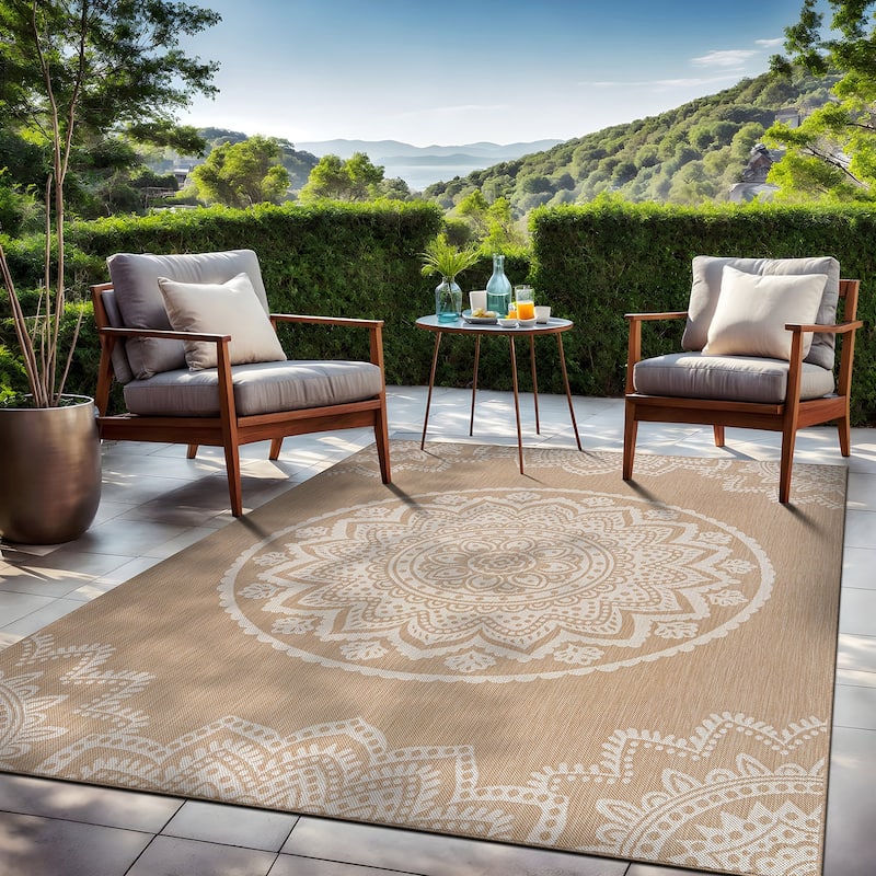 Beverly Rug Waikiki Insignia Modern Indoor Outdoor Rug