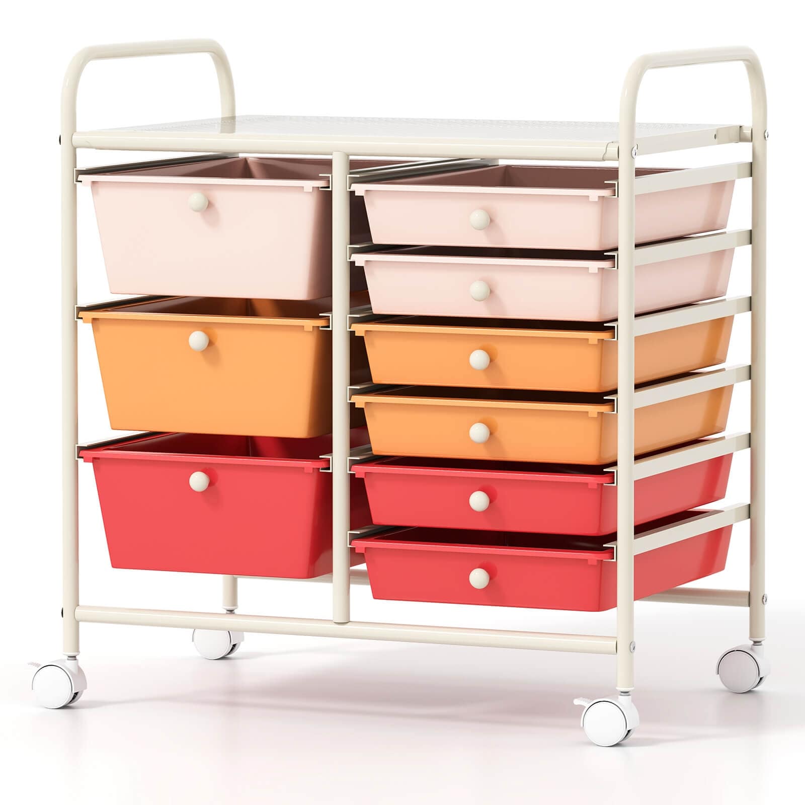 Costway 9 Drawer Rolling Organizer Cart Utility Storage Tools - See Details