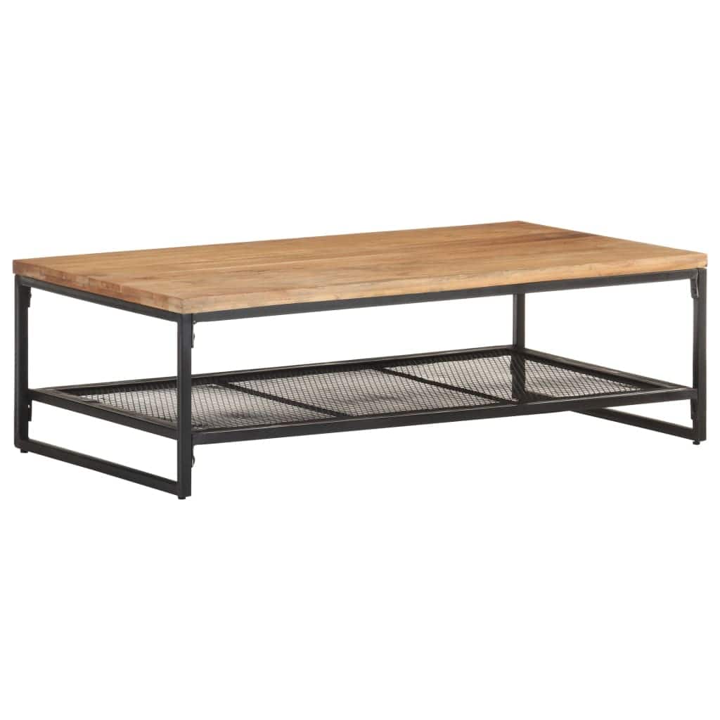 vidaXL Coffee Table 43.3"x23.6"x13.8" Solid Acacia Wood - 43.3" x 23.6" x 13.8"