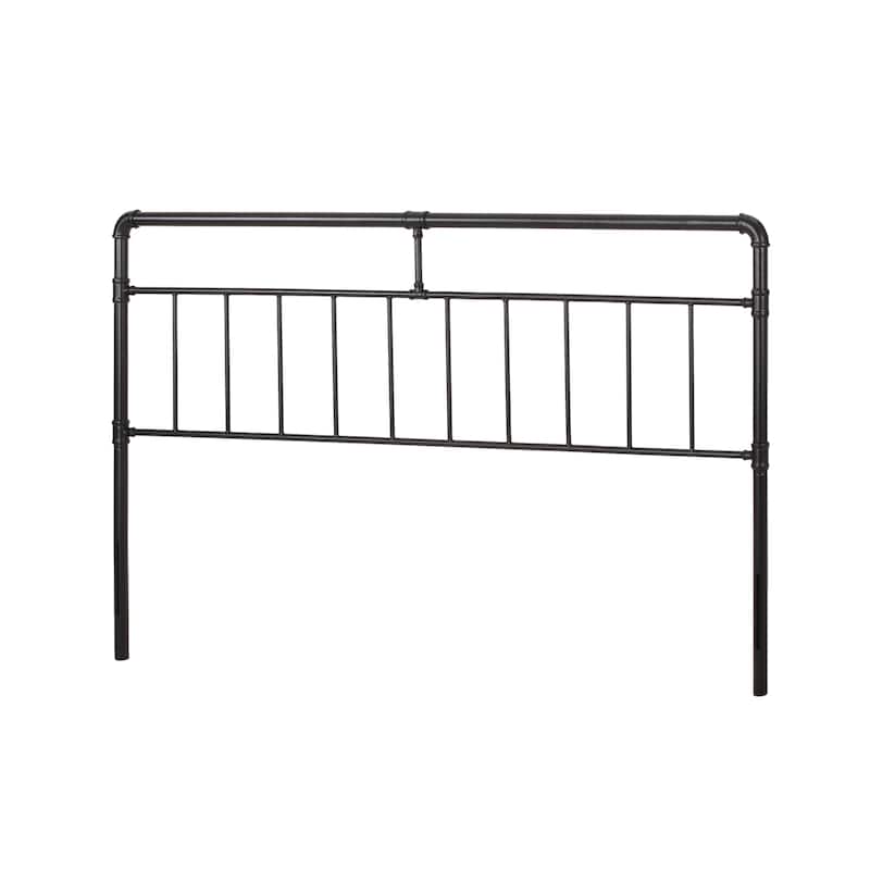 Roomfitters King Size Metal Headboard, Industrial Pipe Style Bed Headboard with Open Frame Design, Black