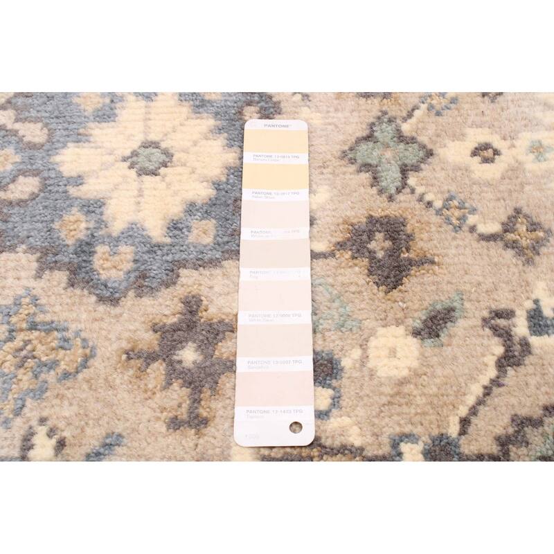 ECARPETGALLERY Hand-knotted Royal Oushak Light Khaki Wool Rug - 2'7 x 12'0