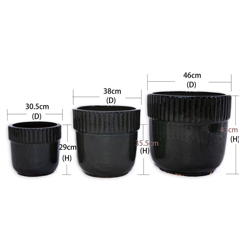 Modern Ceramic Flowerpot (Set of 3)