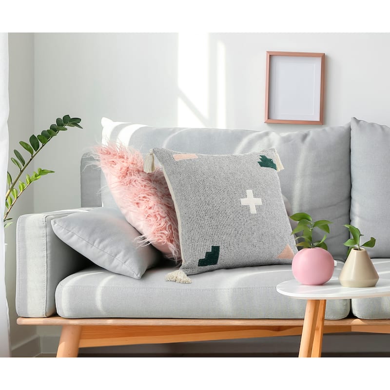 Sevita Sophisticated Blush Swiss Zeal Throw Pillow