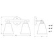 preview thumbnail 14 of 13, Vermont Matte Black and Satin Nickel Bathroom Vanity Lighting Fixture, Etched White Glass Shade, Dimmable, LED Compatible Wall
