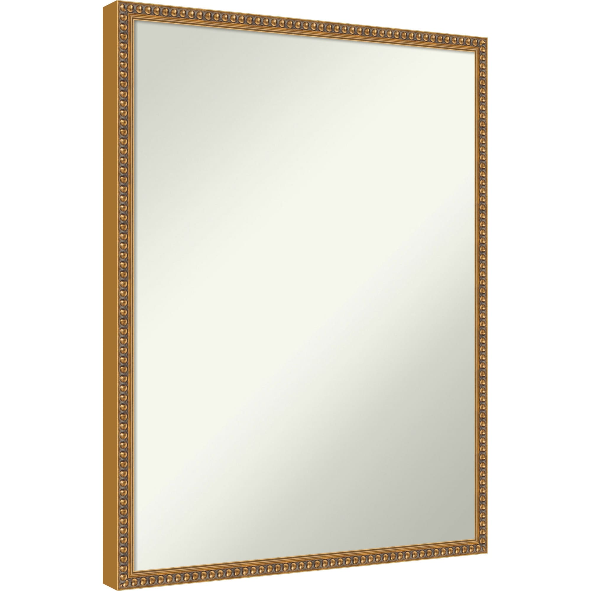 Bradford Bead Non-Beveled Wood Framed Bathroom Vanity Wall Mirror
