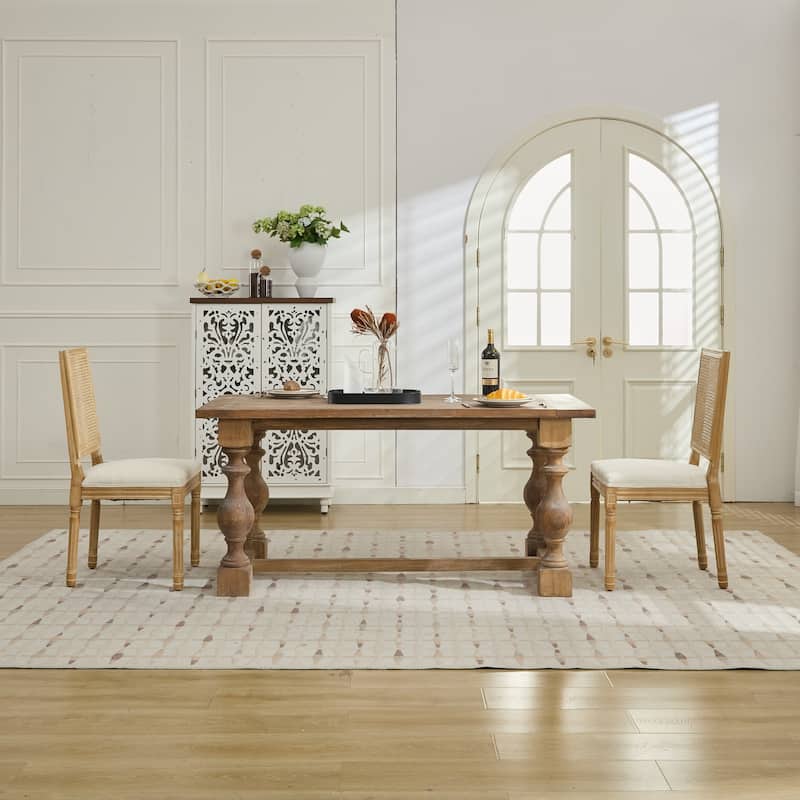 Wood Dining Chairs Set of 2