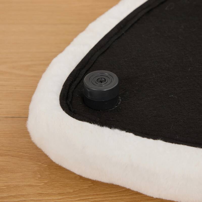 ​Reversible Lid Ottoman Set - Faux Fur Upholstery - 2-Piece