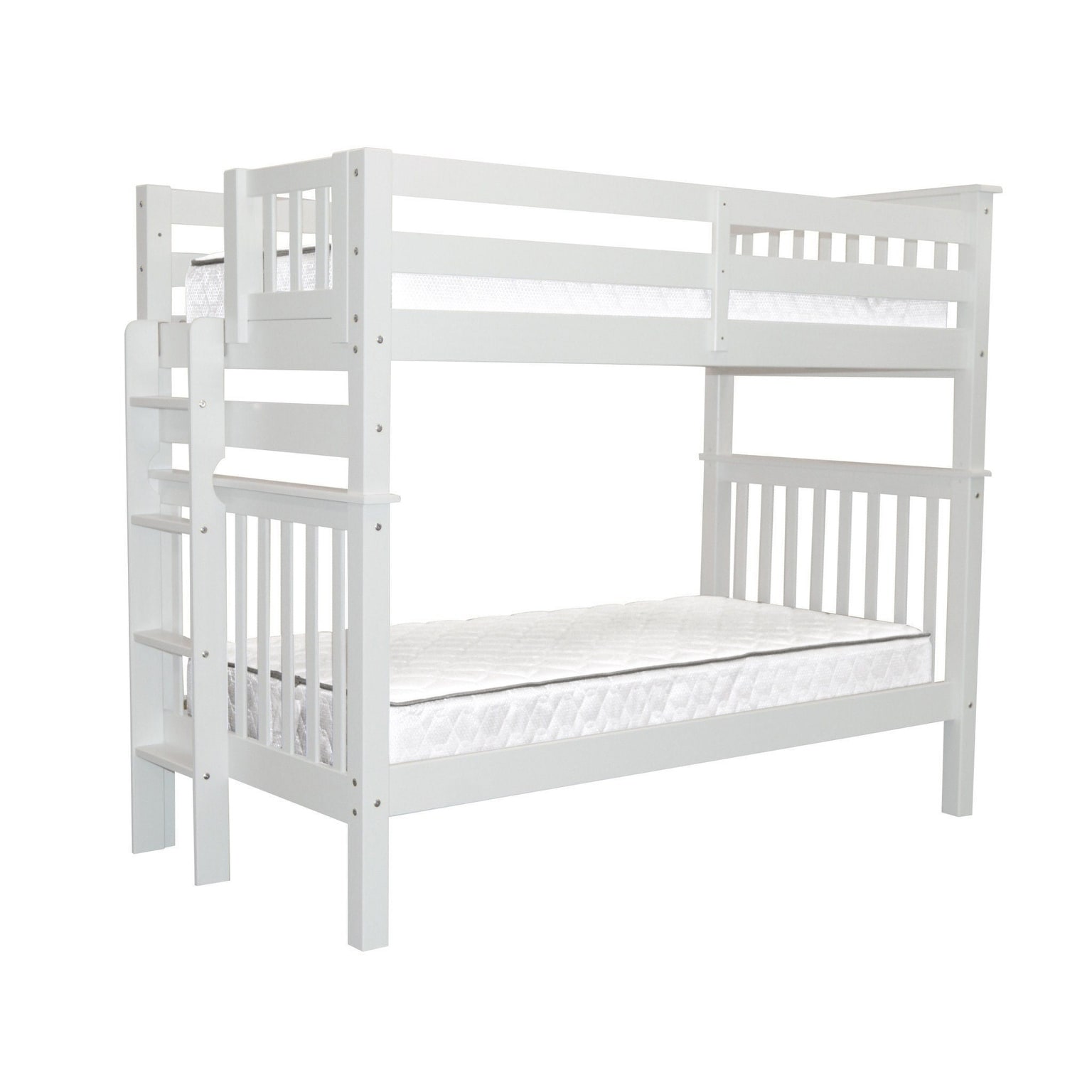 Taylor & Olive Trillium Twin over Twin Bunk Bed with Ladder and Guardrails-image