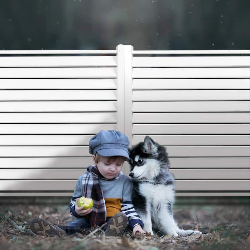 Garden Outdoor Fence Panel Decorative Vinyl Picket Fence No Dig Fencing for Yard Patio