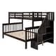 preview thumbnail 4 of 31, Wood Bunk Bed with Storage Staircase and Guard Rail