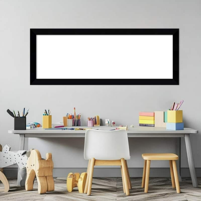 Amanti Art Black Museum Framed Dry Erase Magnetic Board