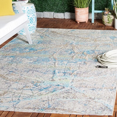 SAFAVIEH Barbados Eida Modern Waterproof Patio Backyard Rug