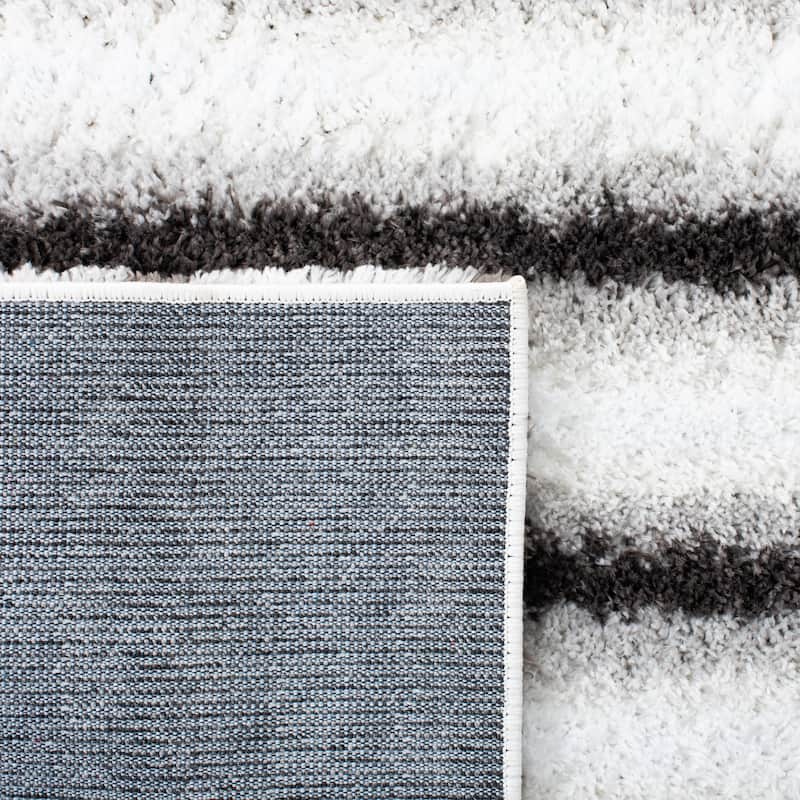SAFAVIEH Berber Shag Stasya Stripe 1.25-inch Thick Rug