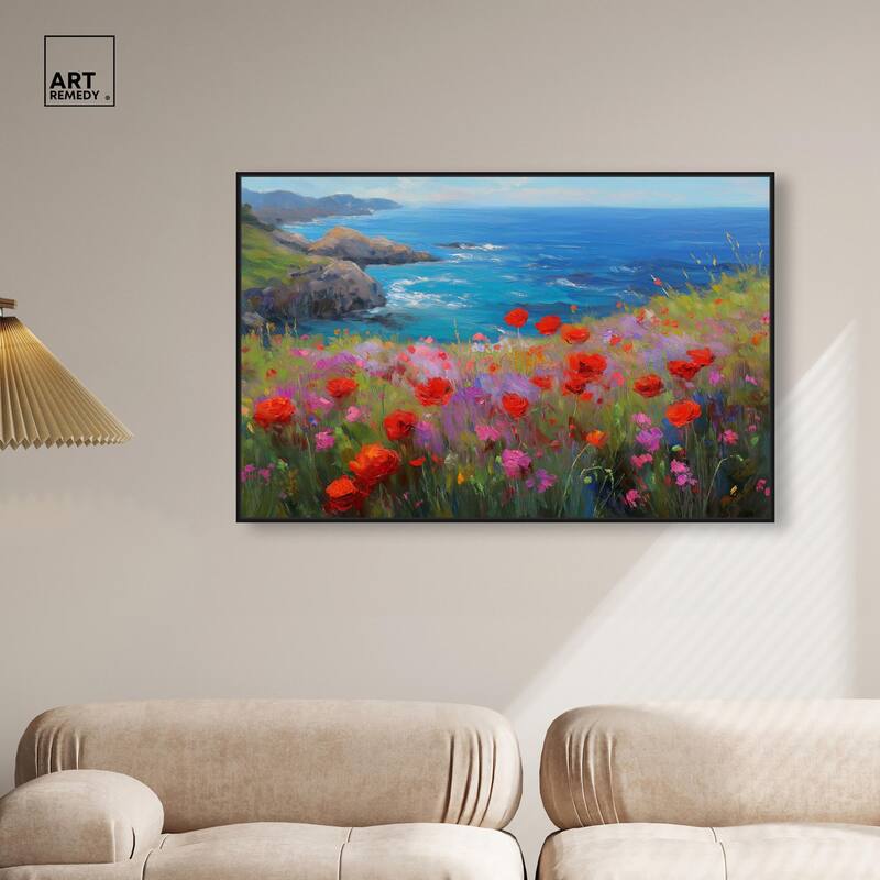 Ocean View Bloom II Canvas by Art Remedy