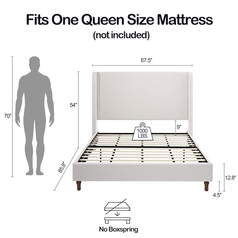 Harper Tall Headboard Upholstered Bed