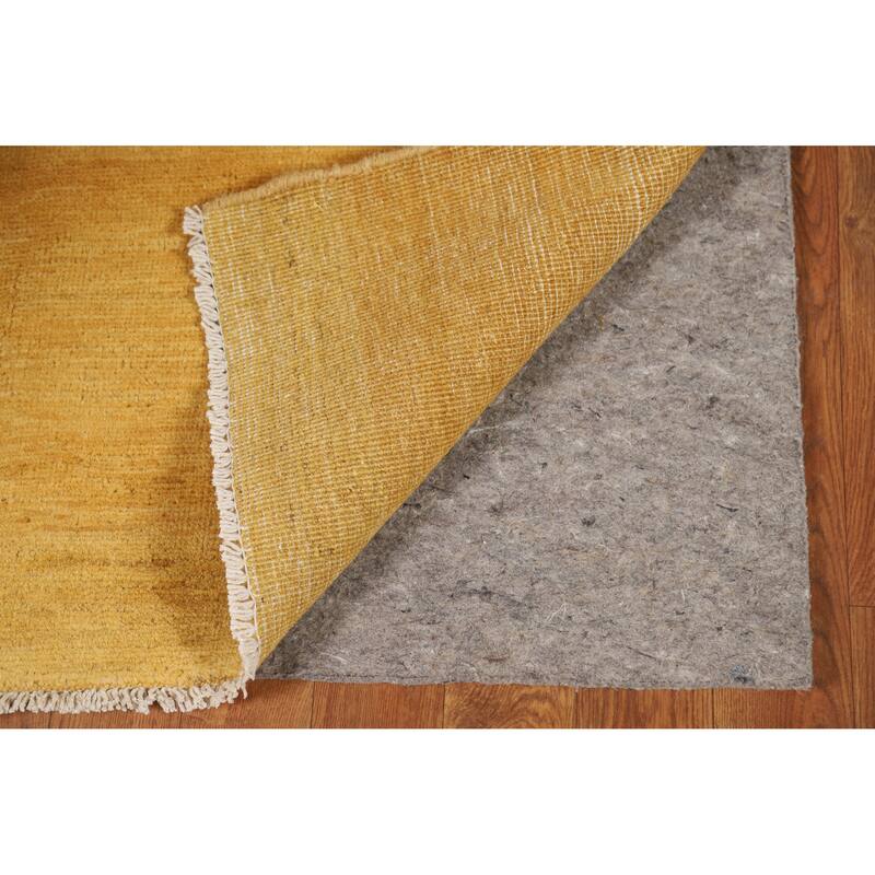 Yellow Gabbeh Modern Accent Rug Handmade Wool Carpet - 2'8" x 3'11"