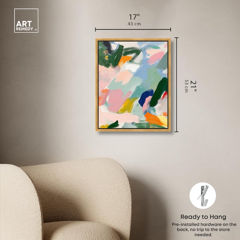 Abstract Brush Rhythm Canvas by Art Remedy