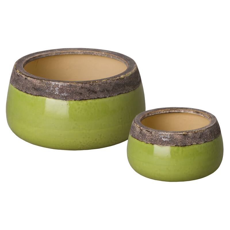 Angria Planter - Reef Lime - 9x5"H; 13X7"H