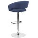 preview thumbnail 67 of 92, Chrome Upholstered Height-adjustable Rounded Mid-back Barstool