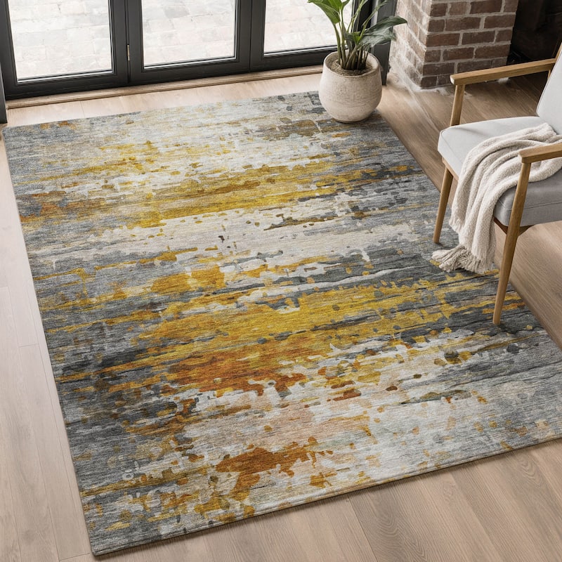 Premium Washable Super Soft Abstract Ombre Mayfield Rug - Copper - 2'6" x 3'10"