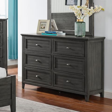 Furniture of America Wese Traditional 6-drawer Solid Wood Dresser