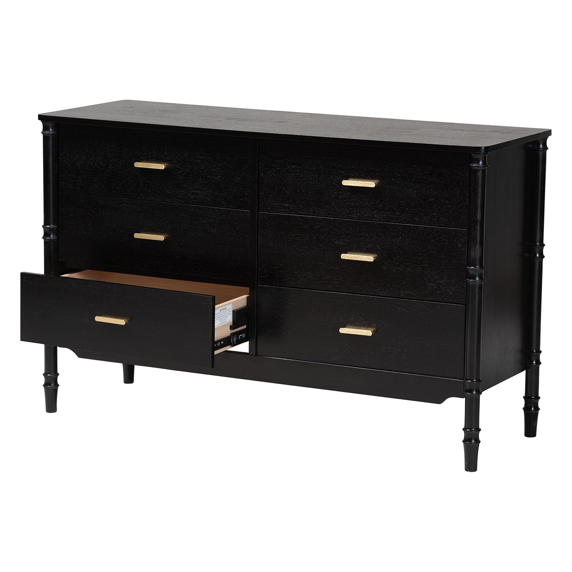 black and wood dresser Oak The three spacious drawers are complete with unique Furniture of America Flonnin Modern