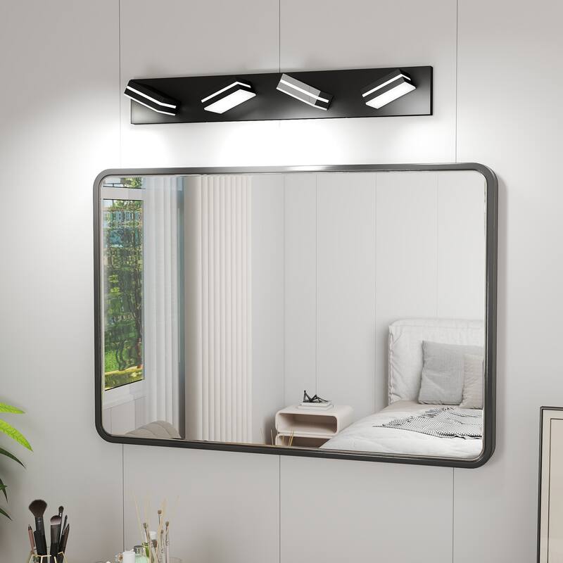 Modern LED Vanity Light, 4-Lights Wall Sconce for Bathroom and Mirror, Sleek Minimalist Design, Energy-Efficient