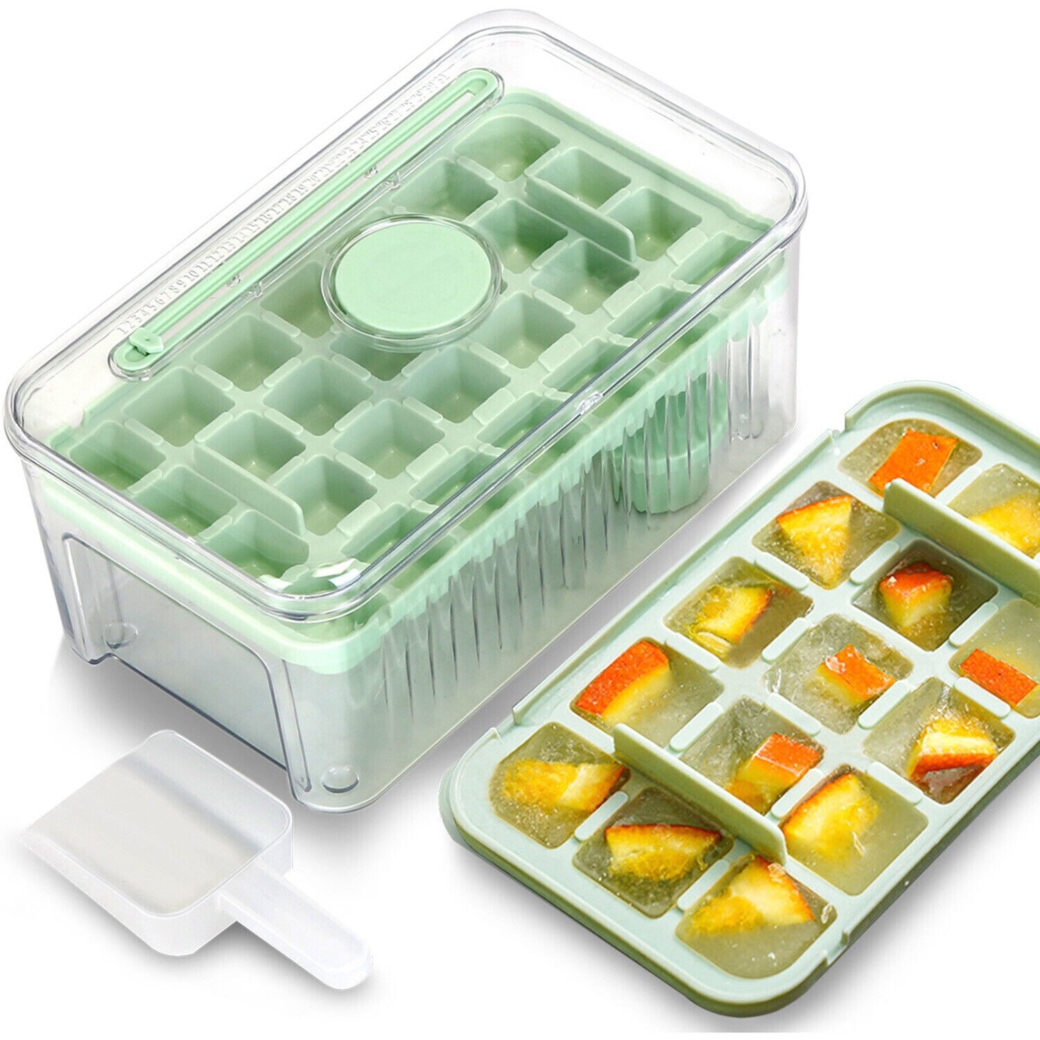Plastic-Ice-Cube-Tray-Set-with