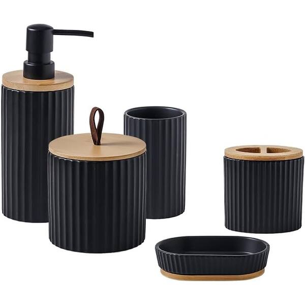Black Bathroom Accessory Set Bed Bath & Beyond 39690238