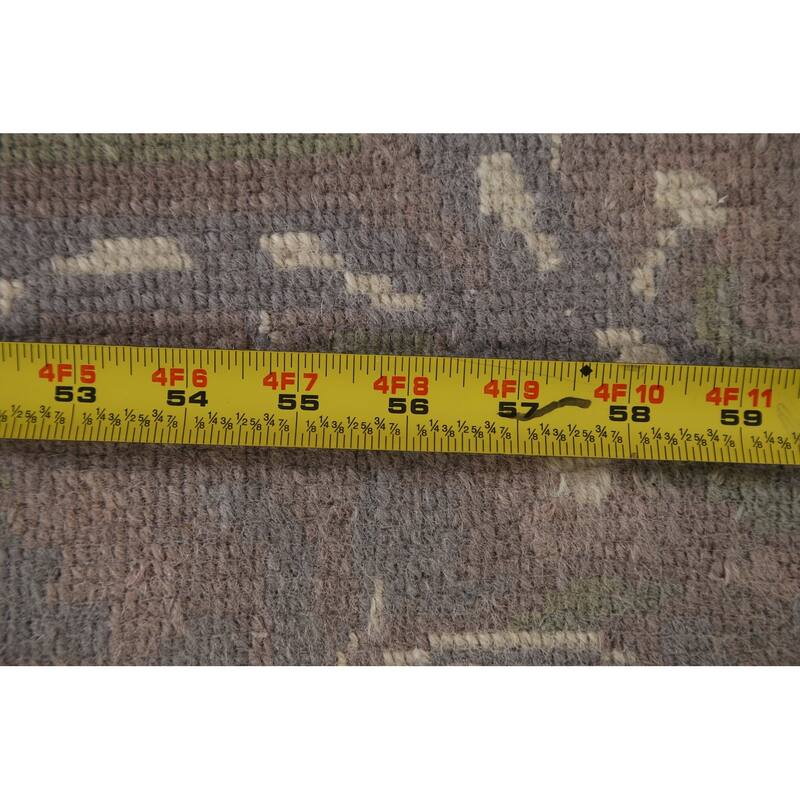 Bordered Nepalese Oriental Wool Area Rug Hand-knotted Office Carpet - 5'6" x 8'7"