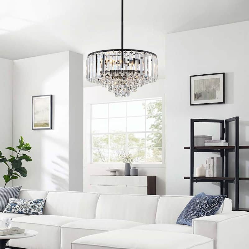 Starsky Modern 4-Tier Crystal Chandelier for Dining rooms,Foyers, Bedrooms, or Walk-in Closets