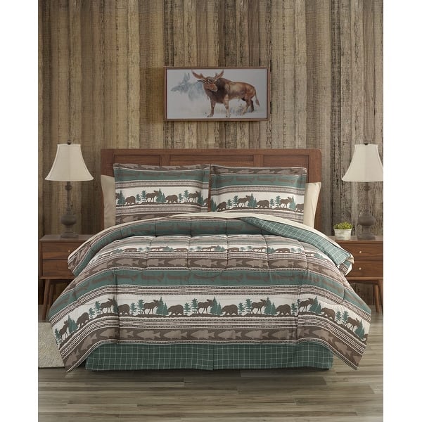 slide 2 of 10, CEDAR COURT Mountainside Tan Ultra Soft Microfiber Reversible Comforter Bedding Set
