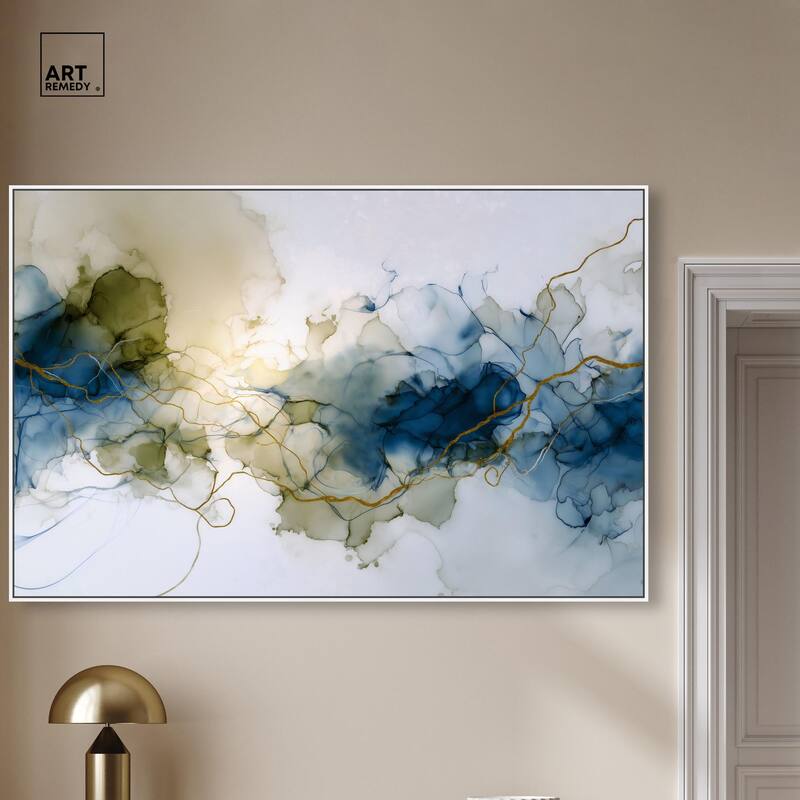 Fluid Geode Canvas by Art Remedy