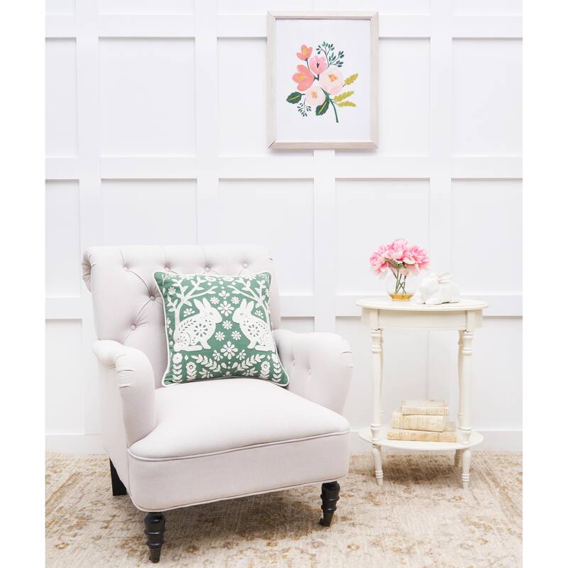 Woodland Spring Bunny Pillow