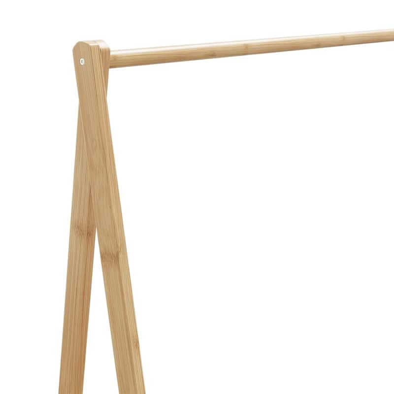 vidaXL Clothes Rack with Shelves Foldable Coat Rack Hanging Stand Hanger Bamboo