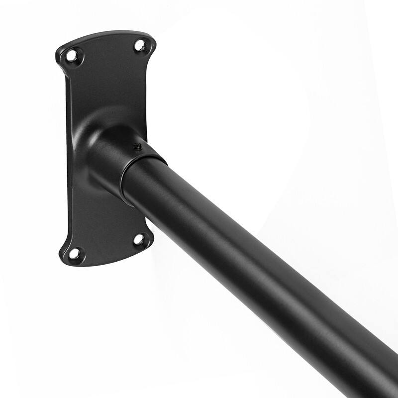 Utopia Alley Rustproof Wall Mounted Aluminum L-Shaped Corner Shower Curtain Rod,68 inch Size by 28 inch