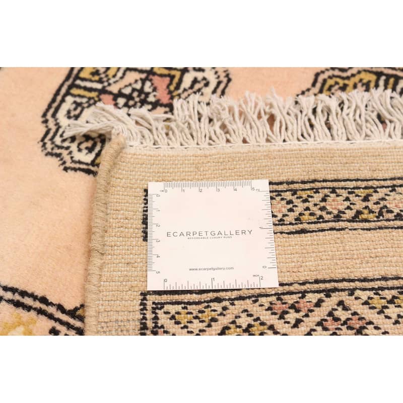 ECARPETGALLERY Hand-knotted Finest Peshawar Bokhara Beige Wool Rug - 8'1 x 9'11