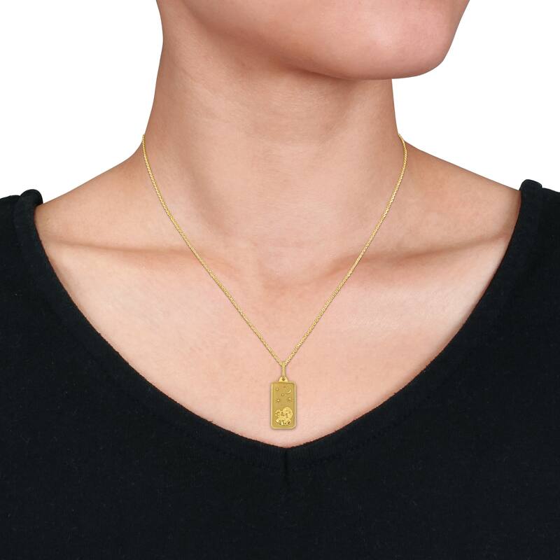 Miadora Virgo Pendant with Chain & Spring Ring Clasp in 10K Yellow Gold