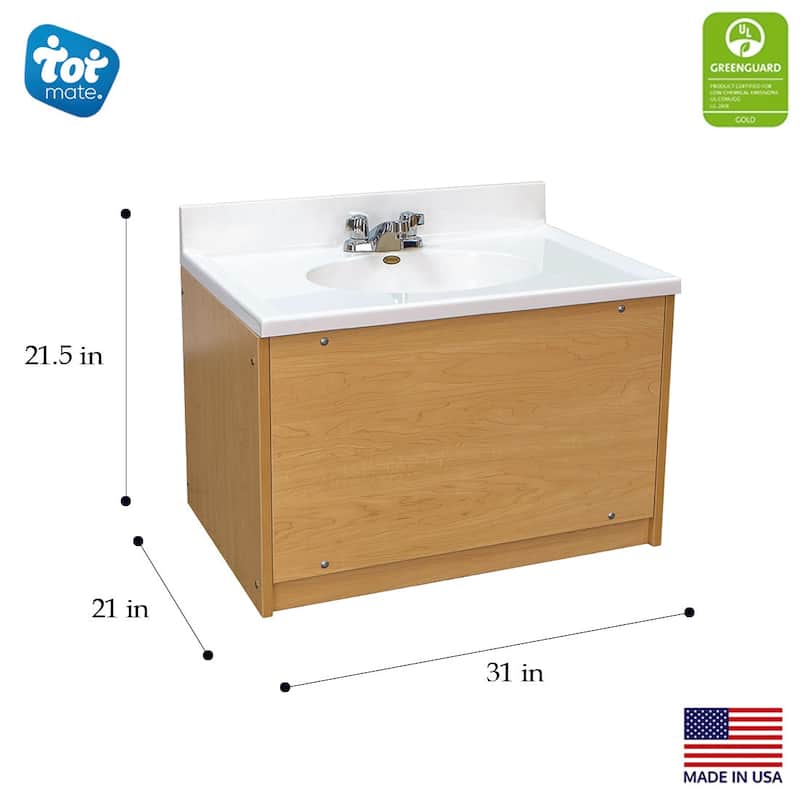 Tot Mate Double Laminate Floor Vanity - 49" x 21" x 21.5"; Unassembled