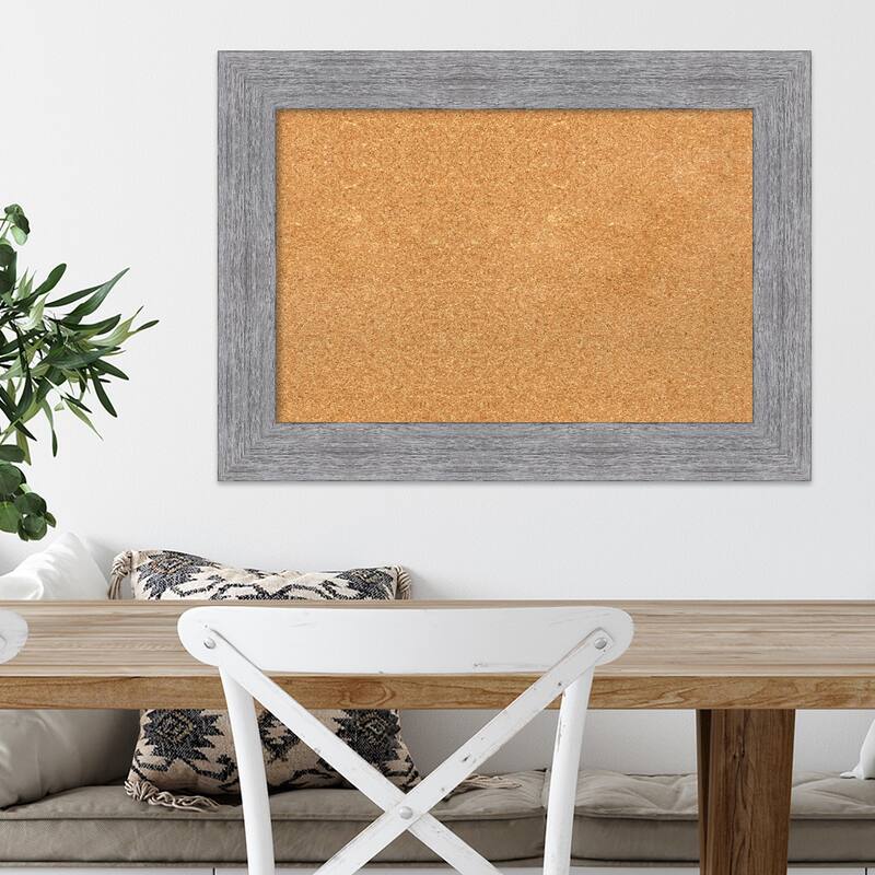 Bark Rustic Framed Cork Bulletin Memo Board