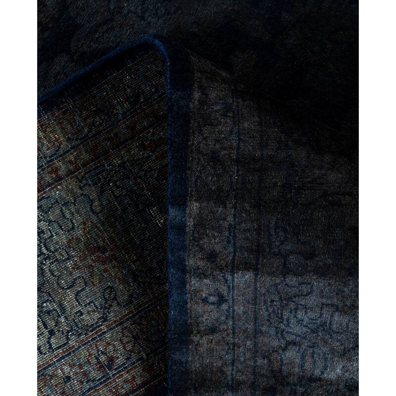 Overdyed One-of-a-Kind Hand-Knotted Area Rug - Black - 4' 3" x 6' 1"