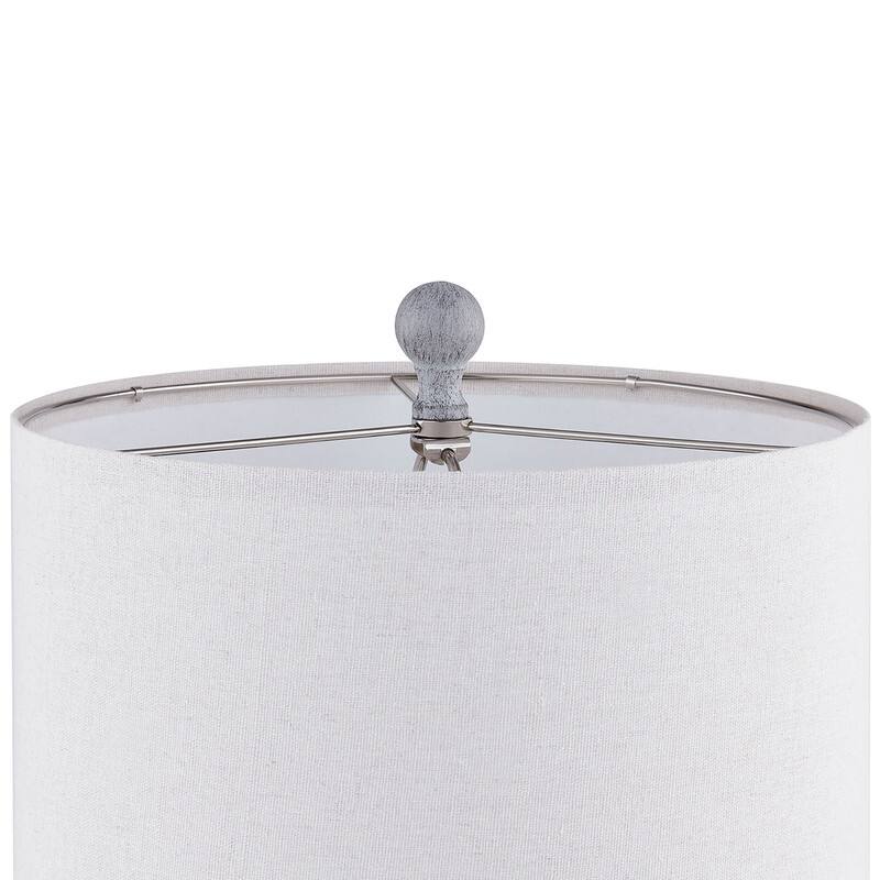 KAWOTI 24" Farmhouse Table Lamp Set with USB Ports(Set of 2) - W12" x H24.75"