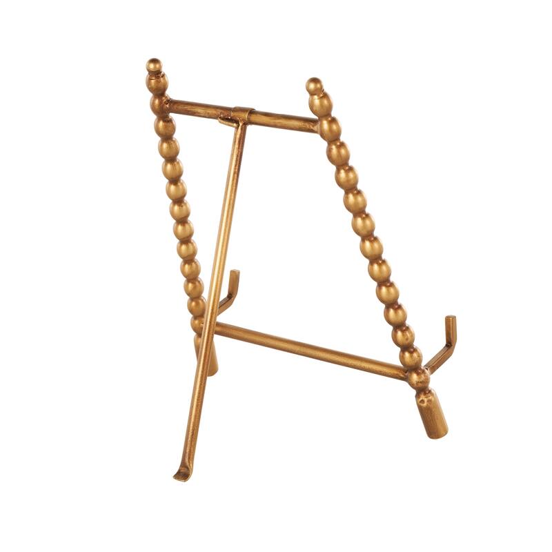 Metal Abstract Wide Easel - Black or Gold - Roche River Decor