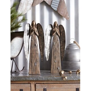 Metal Angel (Set of 2) - 6.5 x 1.5 x 13.75; 6.5 x 1.5 x 13.75