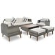 preview thumbnail 2 of 7, Outdoor Wicker 6-piece Sofa Set with Double Cushions