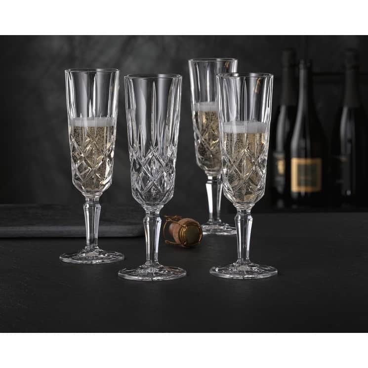 Nachtmann Set of 4 Noblesse Crystal Champagne Glasses