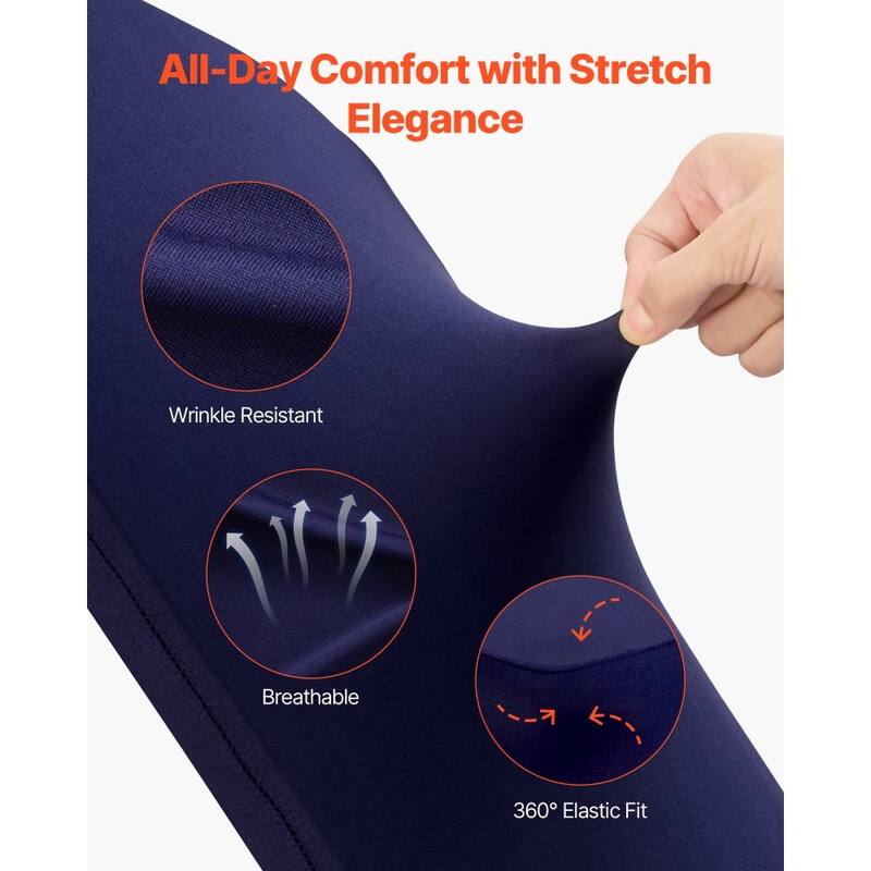 50-Pack Polyester Spandex Stretch Chair Covers Wrinkle Resistant and Elastic Fit for Dining Chairs - 20.08” x 17.72” x 37.4”