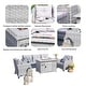 preview thumbnail 4 of 17, 5-piece Patio Conversation Set Sofa Set with Fire Pit Table